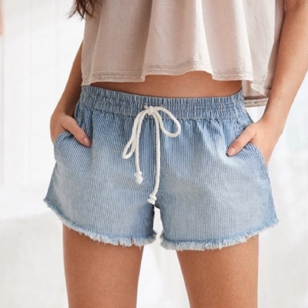 Aerie Denim Drawstring Shorts
